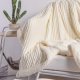 Blanket Fleece Throw – 51x63, Beige – Soft, Plush, Fluffy, Fuzzy, Warm, Cozy, Thick – Perfect for Couch, Bed, Sofa, Chair - Reversible Throw Blanket