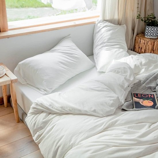 Jersey Knit Pillowcases Queen Size - White Pillow Cases 20x30 inches Ultra Soft Breathable, Lightweight and Comfortable Pillowcase with Envelope Closure