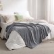 Fleece Throw Blanket for Couch Grey - Lightweight Plush Fuzzy Cozy Soft Blankets and Throws for Sofa, 50x60 inches