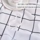 Twin Size Duvet Cover Set, White Plaid Microfiber Down Quilt Bedding Cover with Zip Ties, 2 Piece - 68x90 inch XL Extra Long