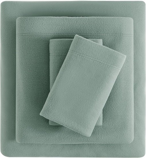 Plush Micro Fleece Full Bed Sheet Set - Soft Fuzzy Polar Fleece Velour Velvet Sheets - Extra Warm Winter Fleece Bed Sheets with Deep Pocket - Emerald Green - Full